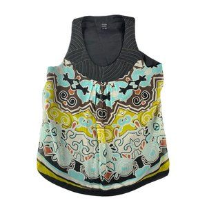 Nicole by Nicole Miller Sleeveless Top SZ 12 Quilted Multicolored Lined